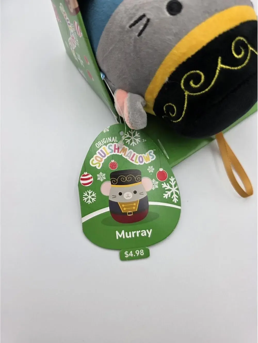 Squishmallows Plush Christmas Ornaments Lot Of 4 - Murray, Dray, Johann, Duane
